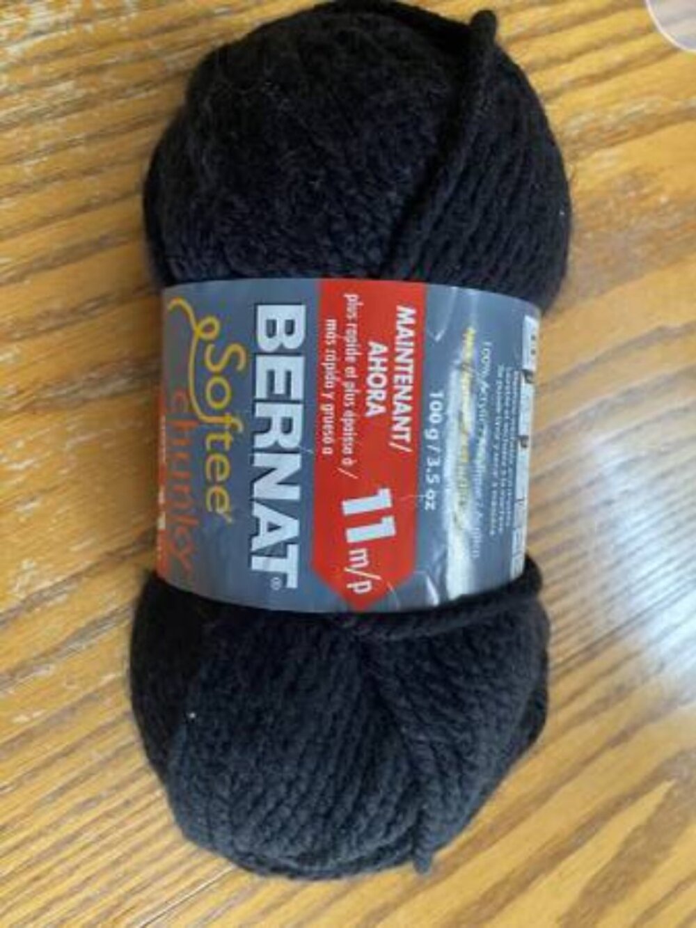 Bernat Softee Black Chunky Yarn